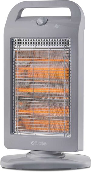 Olimpia Splendid 99396 Solaria Evo S Stufa Alogena 1200 W con Base Oscillante , Grigio