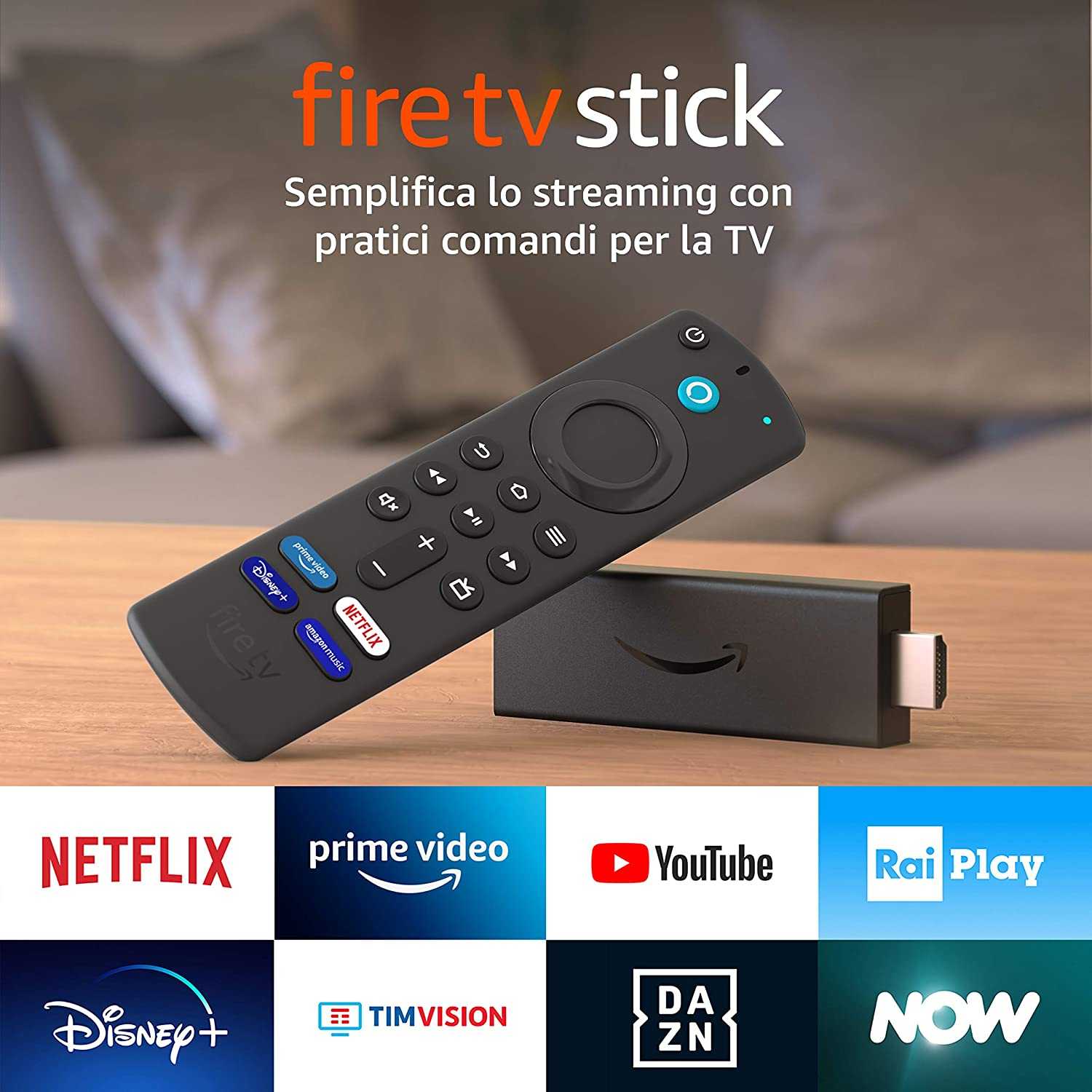 Fire TV Stick con telecomando vocale Alexa (con comandi per la TV) | Streaming in HD 1 Fire TV Stick con telecomando vocale Alexa (con comandi per la TV) | Streaming in HD