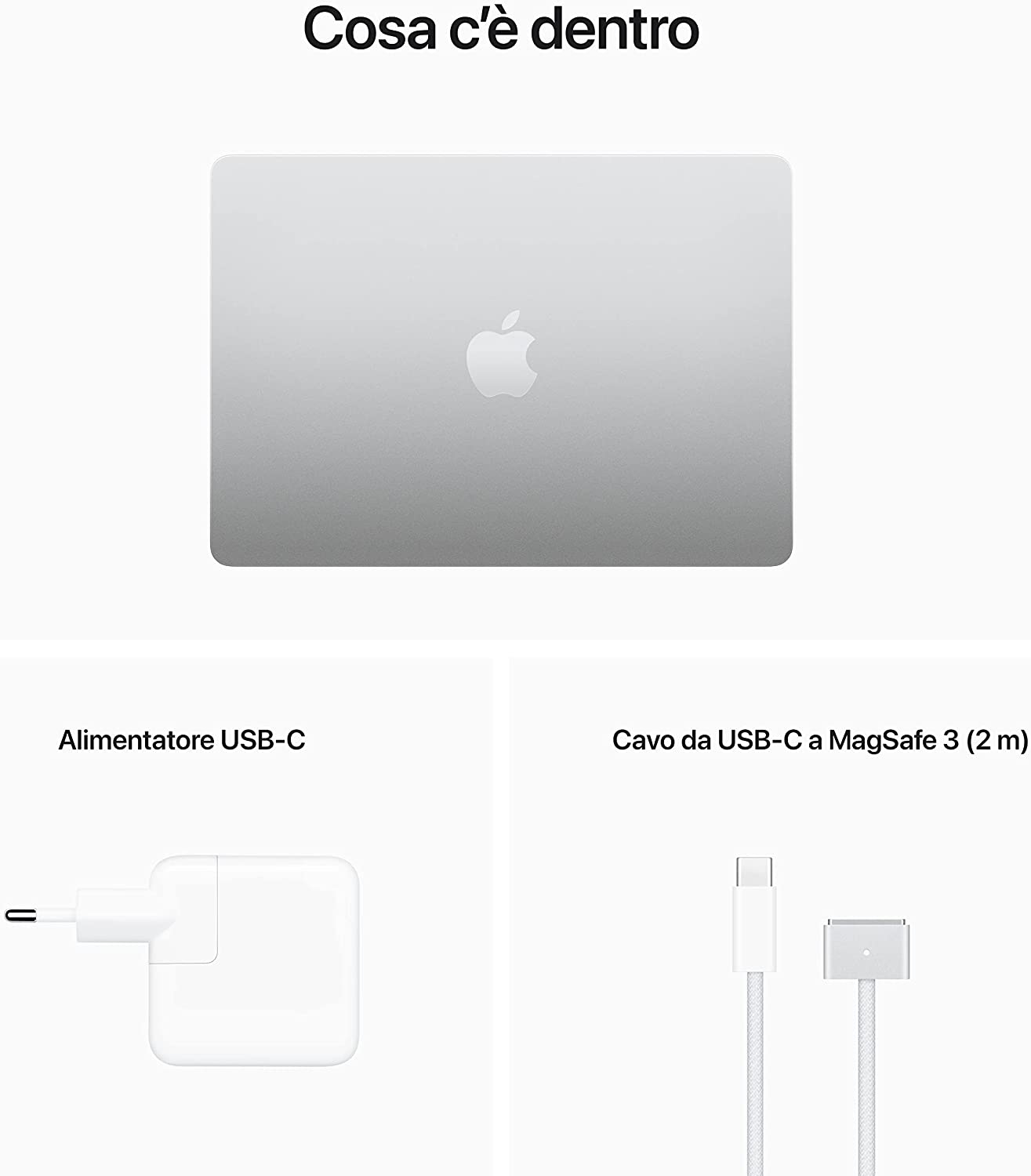 Apple 2022 PC Portatile MacBook Air con chip M2: display Liquid Retina 13,6", 8GB di RAM, 256GB di archiviazione SSD storage, tastiera retroilluminata; color Argento 2 Apple 2022 PC Portatile MacBook Air con chip M2: display Liquid Retina 13,6", 8GB di RAM, 256GB di archiviazione SSD storage, tastiera retroilluminata; color Argento - immagine 2