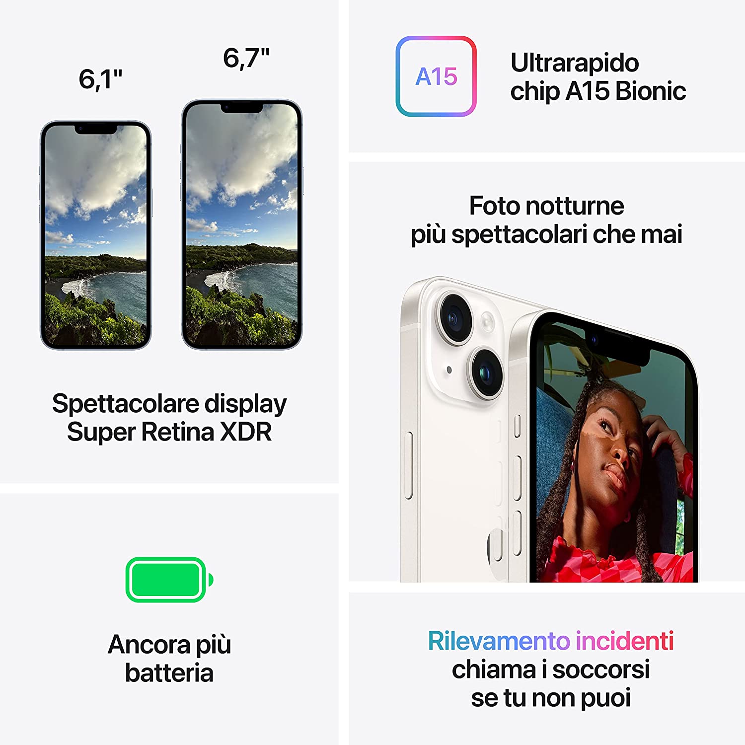 Apple iPhone 14 (128 GB) - Galassia 2 Apple iPhone 14 (128 GB) - Galassia - immagine 2