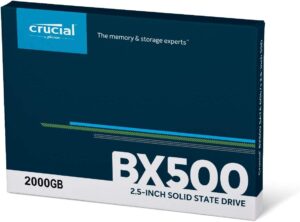 Crucial BX500 2TB 3D NAND SATA da 2,5 pollici SSD interno - Fino a 540MB/s - CT2000BX500SSD1