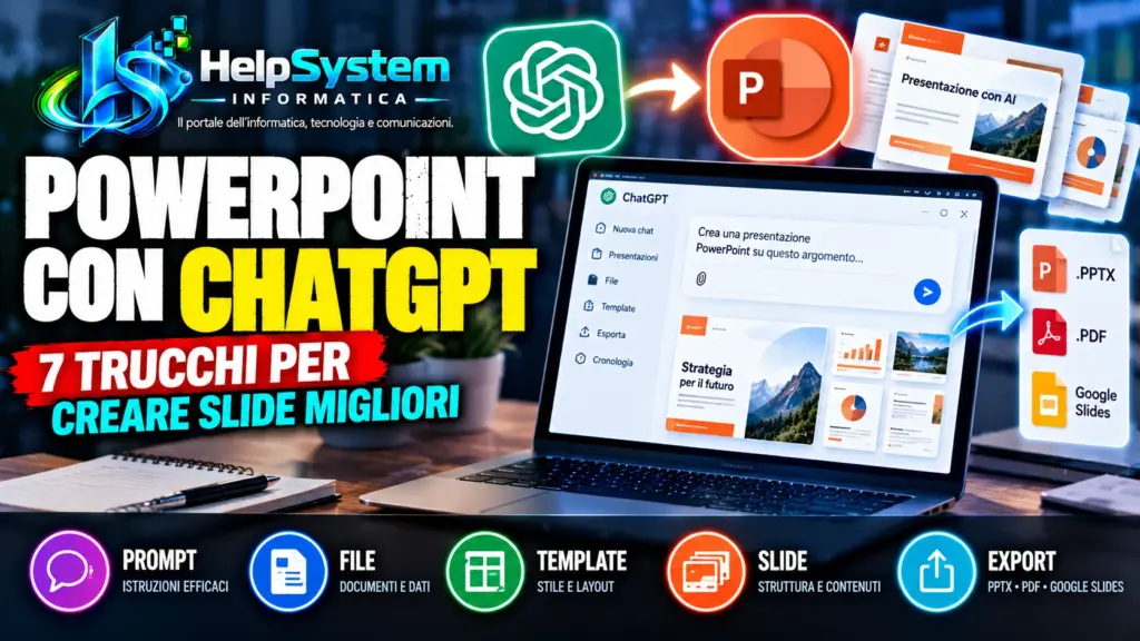 Come creare PowerPoint con ChatGPT: 7 trucchi che fanno davvero risparmiare tempo 9 Creare PowerPoint con ChatGPT usando Slides e intelligenza artificiale