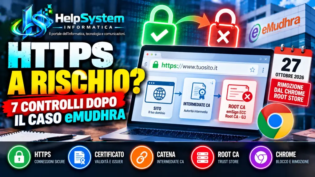 HTTPS a rischio? Il caso eMudhra e 7 controlli sul tuo certificato 8 HTTPS eMudhra: controllo del certificato e della catena di fiducia