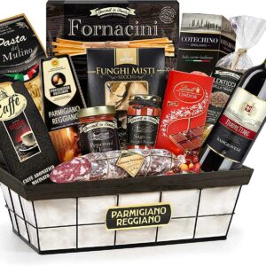 Cesto Natalizio Regalidea "Delizie" con specialità gastronomiche in Confezione Regalo per Natale