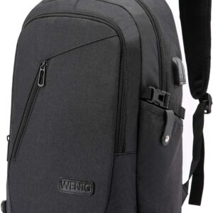 Zaino Antifurto Zaino Per PC Portatile, Zaino per Laptop, Zaino Porta PC Impermeabile, Zaino per Computer Portatile 15.6 Pollici, Zaino Uomo con Caricatore USB, Zaino Lavoro Uomo per Scuola Viaggio, Nero