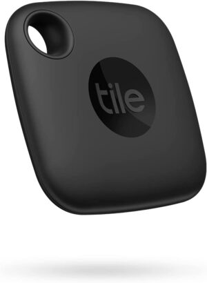 Tile Mate (2022) Bluetooth Trova oggetti, 1 Pezzo, Portata rilevamento 60m, compatibile con Alexa, Google Home, iOS e Android, Trova chiavi, telecomandi e altro, Nero