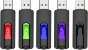 Vansuny Chiavette USB 64GB da 5 Pezzi Pendrive USB 3.0 64 GB con Design Retrattile USB Unità Flash 64 Giga Memoria USB per Laptop PC Desktop, Pennette USB Portatile Colorato 5 Unità USB Stick