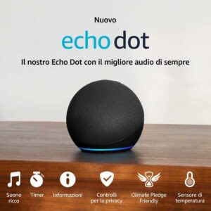 Nuovo Echo Dot (5ª generazione, modello 2022) | Altoparlante intelligente con integrazione Alexa | Antracite