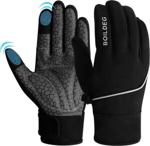 boildeg Guanti da Ciclismo Invernali Antidérapants et amortissants avec Couleur de signalisation Convient pour per Uomo/Donna