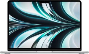 Apple 2022 PC Portatile MacBook Air con chip M2: display Liquid Retina 13,6", 8GB di RAM, 256GB di archiviazione SSD storage, tastiera retroilluminata; color Argento