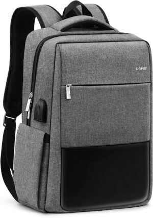 HOMIEE Zaino PC Portatili, Zaino Antifurto Impermeabile Con porta USB, Zaino per Computer Affari da 15.6 Pollici Notebook, Zaino Lavoro Uomo Donna per Casual Scuola Viaggio