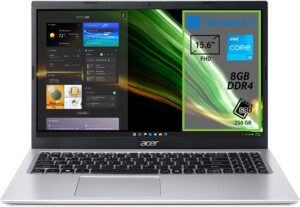 Acer Aspire 3 A315-58-36BT PC Portatile, Notebook, Processore Intel Core i3-1115G4, RAM 8 GB DDR4, 256 GB PCIe NVMe SSD, Display 15.6" FHD LED, Intel UHD, Windows 11 Home in S mode, Silver