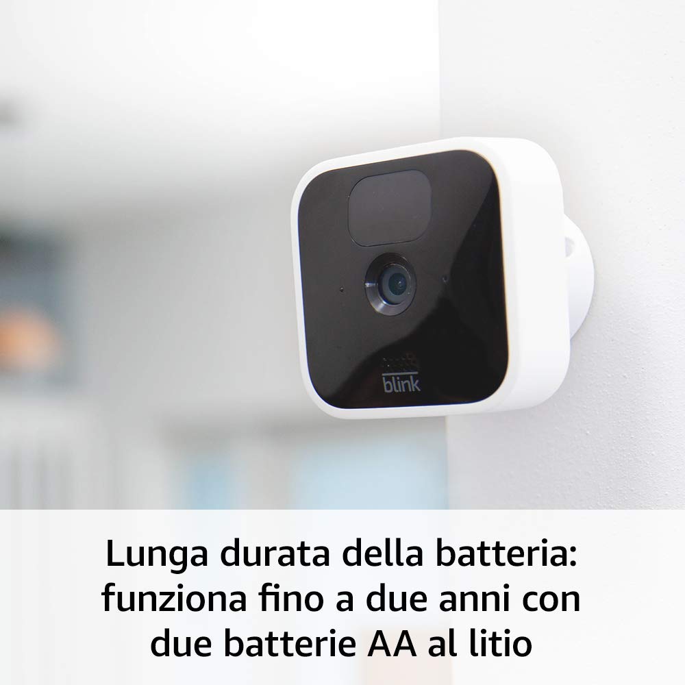 Blink Indoor, Videocamera di sicurezza in HD, senza fili, batteria autonomia 2 anni, rilevazione movimento, comunicazione bidirezionale, compatibile con Alexa | 4 videocamere 4 Blink Indoor, Videocamera di sicurezza in HD, senza fili, batteria autonomia 2 anni, rilevazione movimento, comunicazione bidirezionale, compatibile con Alexa | 4 videocamere - immagine 4
